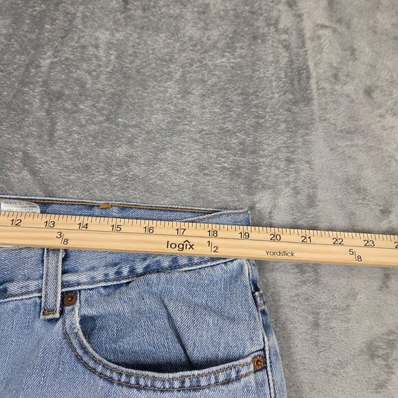 Levis 505 Jeans Mens 40X32 Blue Classic Straight Light Wash Denim Workwear READ - Picture 12 of 14